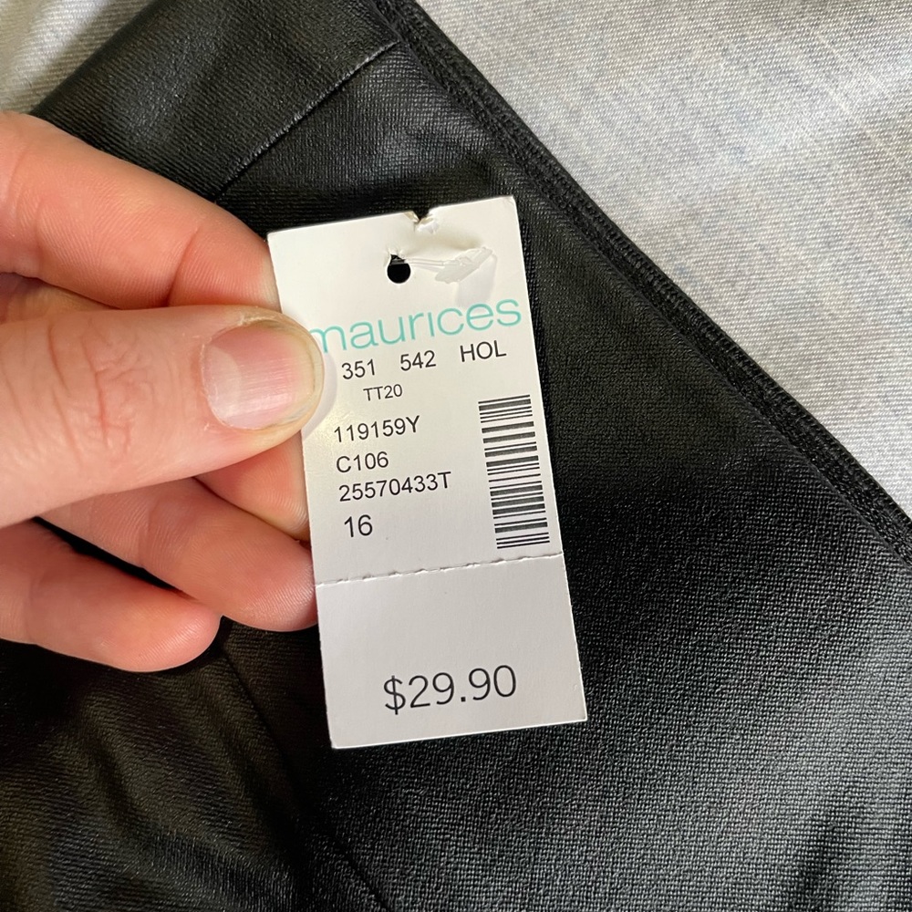 Maurice’s pho leather skirt